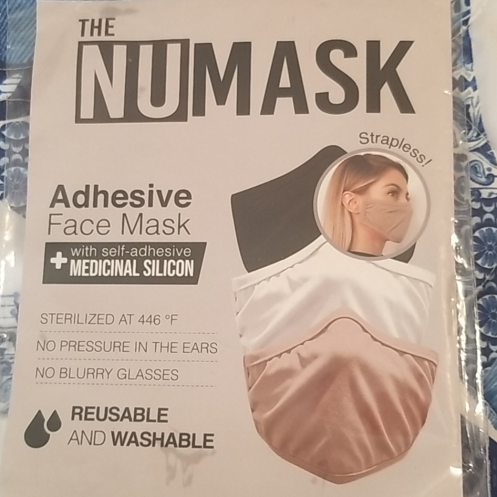 Adhesive face mask